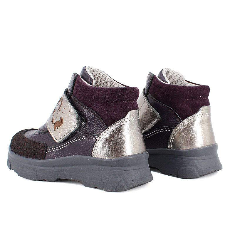 Ботинки малодетские, артикул 2087, цвет черничный купить в интернет-магазине Shoeslel с доставкой по России