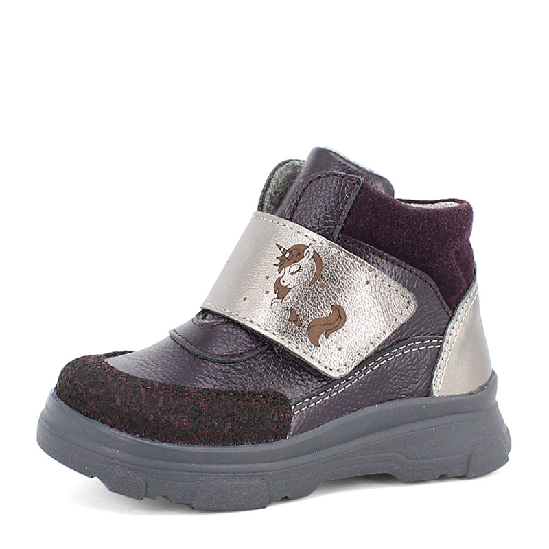 Ботинки малодетские, артикул 2087, цвет черничный купить в интернет-магазине Shoeslel с доставкой по России