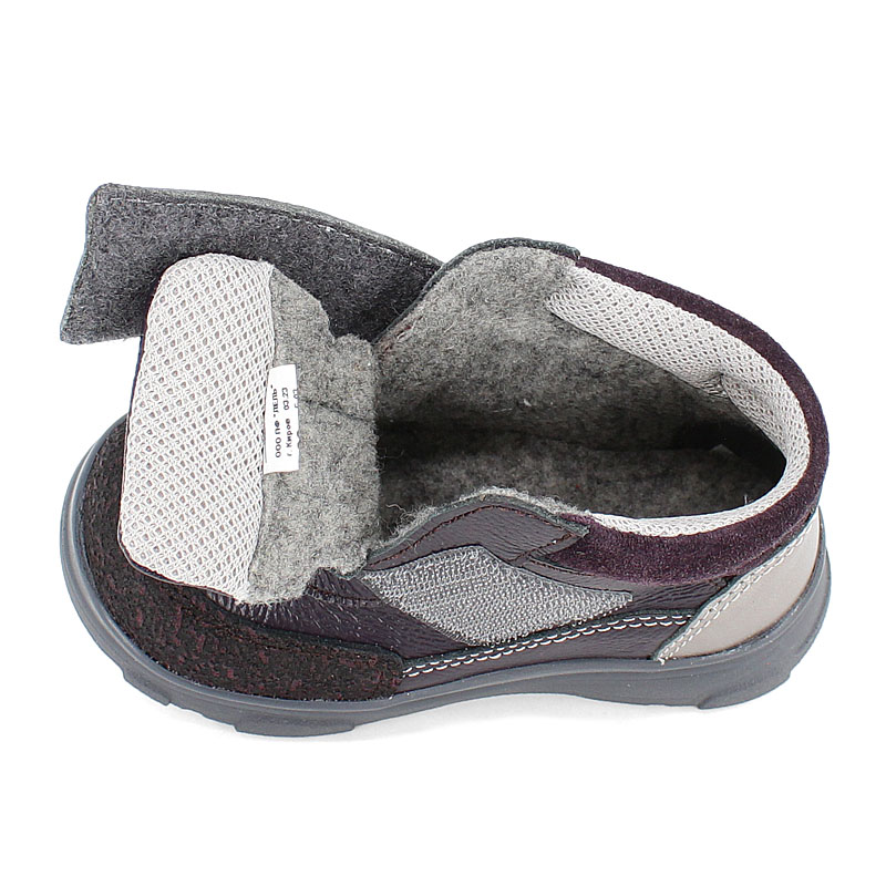 Ботинки малодетские, артикул 2087, цвет черничный купить в интернет-магазине Shoeslel с доставкой по России