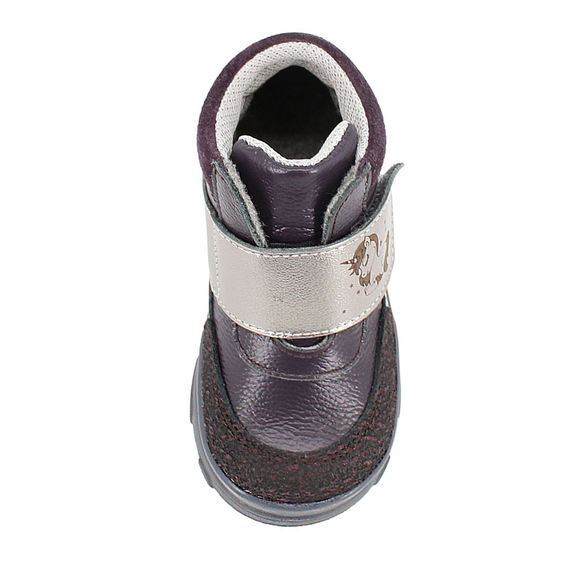 Ботинки малодетские, артикул 2087, цвет черничный купить в интернет-магазине Shoeslel с доставкой по России