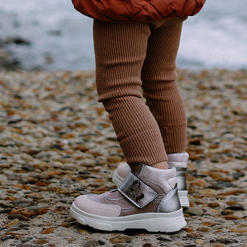 Ботинки малодетские, артикул 2087, цвет пыльно-розовый купить в интернет-магазине Shoeslel с доставкой по России