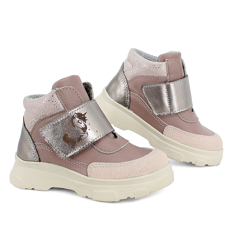 Ботинки малодетские, артикул 2087, цвет пыльно-розовый купить в интернет-магазине Shoeslel с доставкой по России