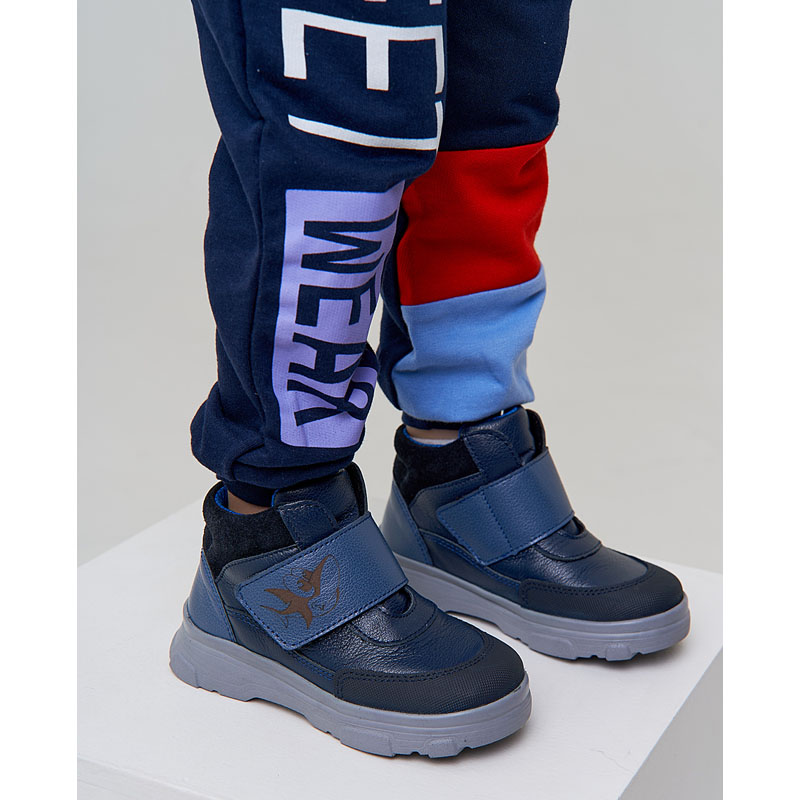 Ботинки малодетские, артикул 2087, цвет синий купить в интернет-магазине Shoeslel с доставкой по России