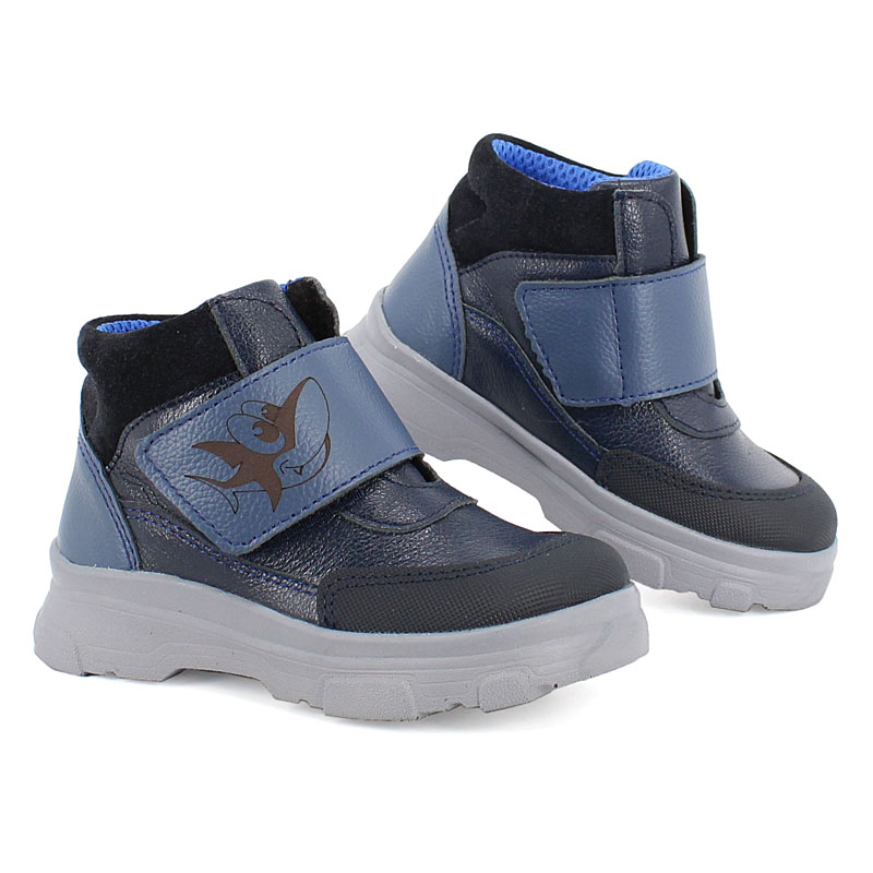 Ботинки малодетские, артикул 2087, цвет синий купить в интернет-магазине Shoeslel с доставкой по России