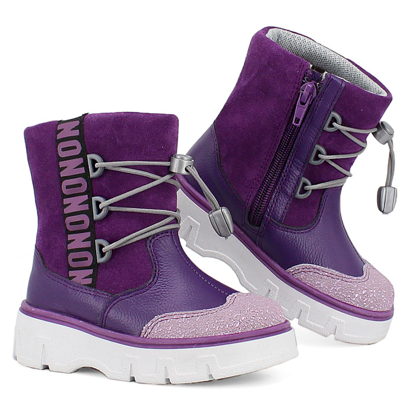 Сапожки малодетские, артикул 2104, цвет фиолетовый купить в интернет-магазине Shoeslel с доставкой по России