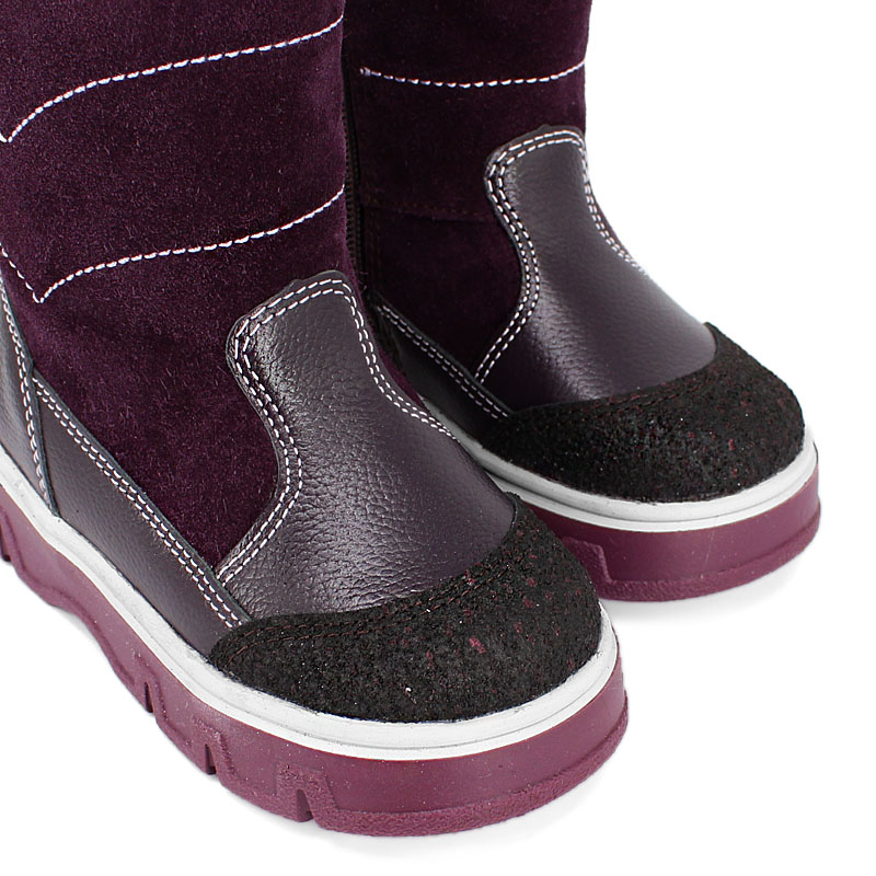 Сапожки малодетские, артикул 2105, цвет черничный купить в интернет-магазине Shoeslel с доставкой по России