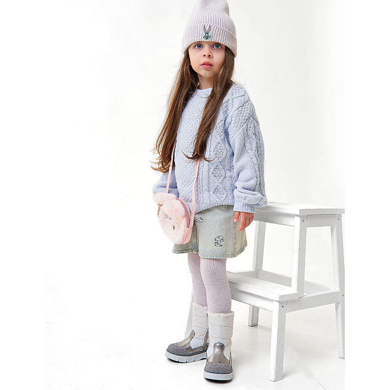 Сапожки малодетские, артикул 2105, цвет т.серебро купить в интернет-магазине Shoeslel с доставкой по России