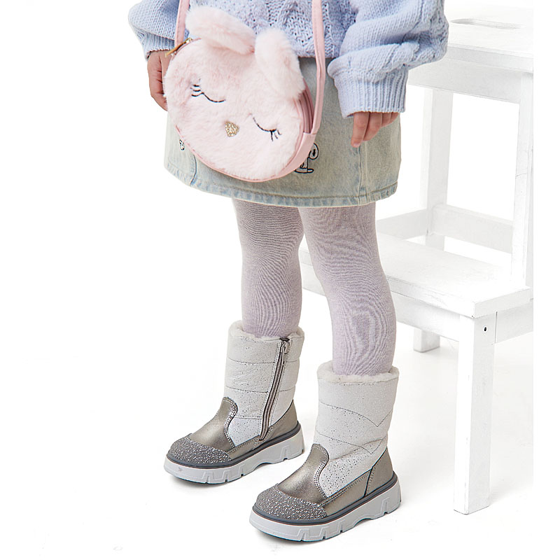 Сапожки малодетские, артикул 2105, цвет т.серебро купить в интернет-магазине Shoeslel с доставкой по России