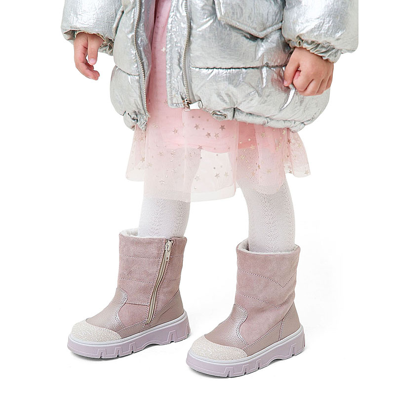 Сапожки малодетские, артикул 2105, цвет пыльно-розовый купить в интернет-магазине Shoeslel с доставкой по России