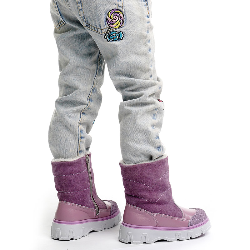 Сапожки малодетские, артикул 2105, цвет сиренево-розовый купить в интернет-магазине Shoeslel с доставкой по России