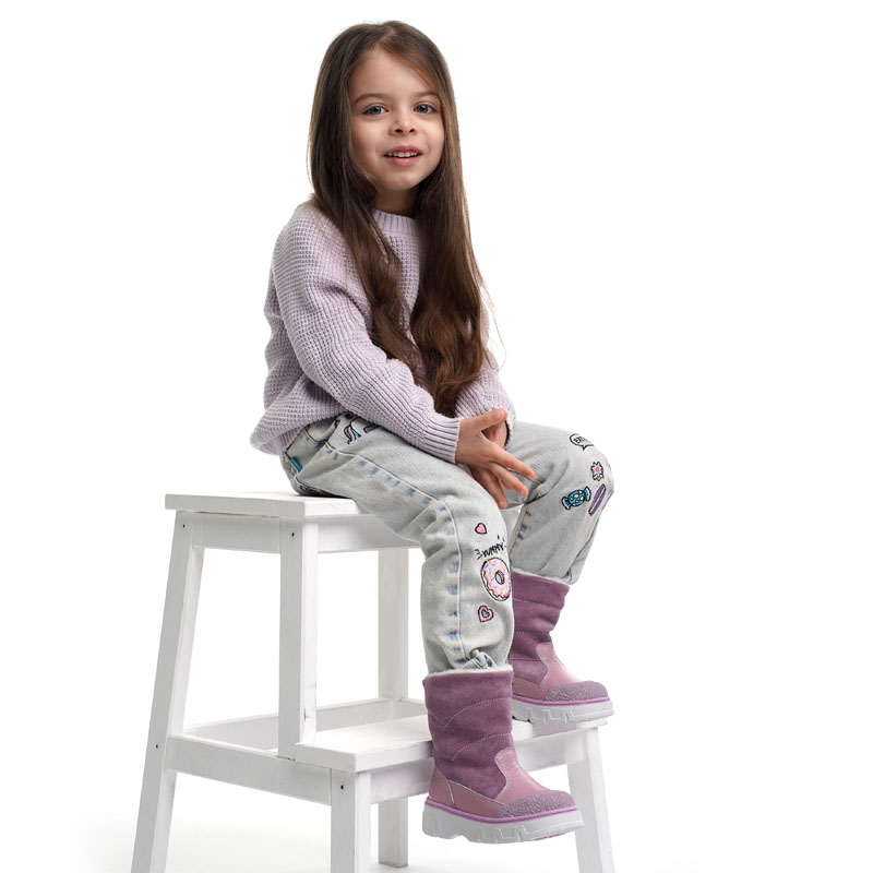 Сапожки малодетские, артикул 2105, цвет сиренево-розовый купить в интернет-магазине Shoeslel с доставкой по России