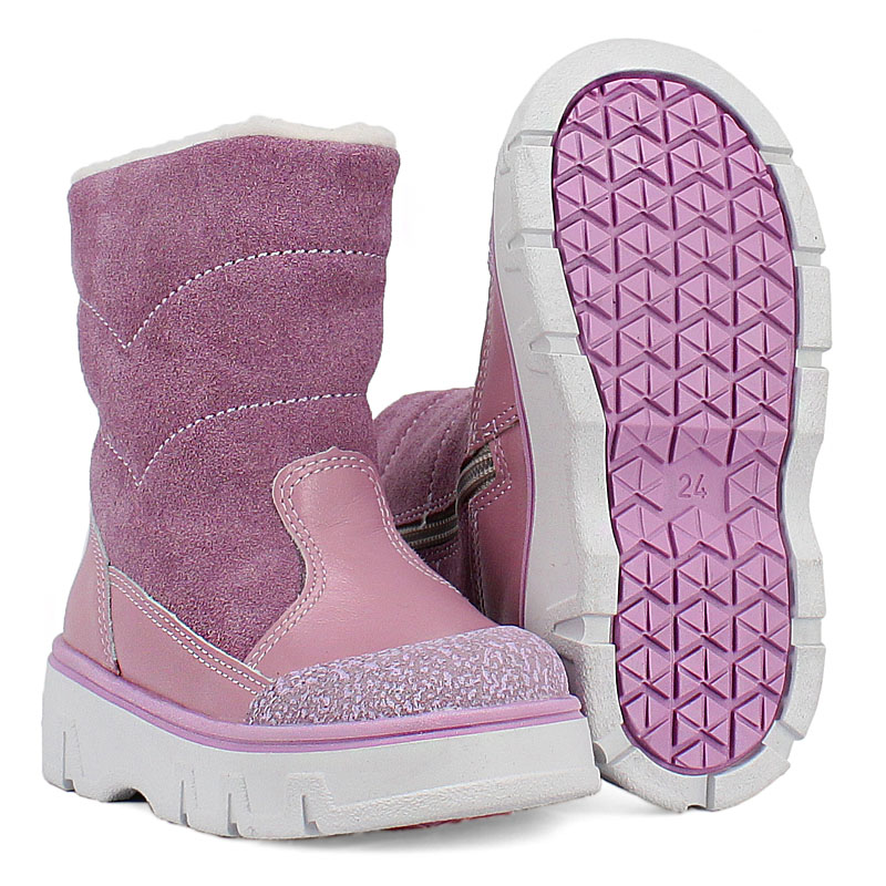 Сапожки малодетские, артикул 2105, цвет сиренево-розовый купить в интернет-магазине Shoeslel с доставкой по России