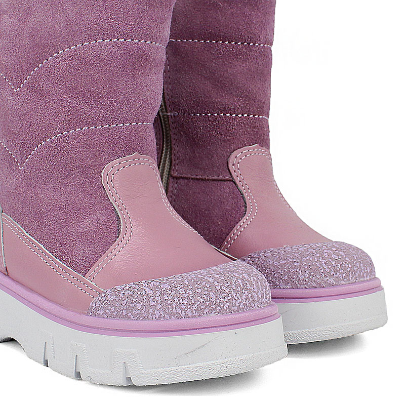 Сапожки малодетские, артикул 2105, цвет сиренево-розовый купить в интернет-магазине Shoeslel с доставкой по России