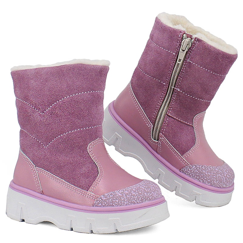 Сапожки малодетские, артикул 2105, цвет сиренево-розовый купить в интернет-магазине Shoeslel с доставкой по России