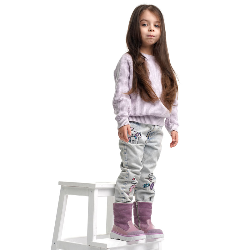 Сапожки малодетские, артикул 2105, цвет сиренево-розовый купить в интернет-магазине Shoeslel с доставкой по России