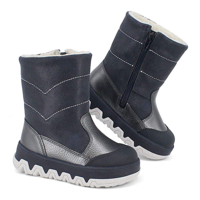 Сапожки малодетские, артикул 2105, цвет синий купить в интернет-магазине Shoeslel с доставкой по России