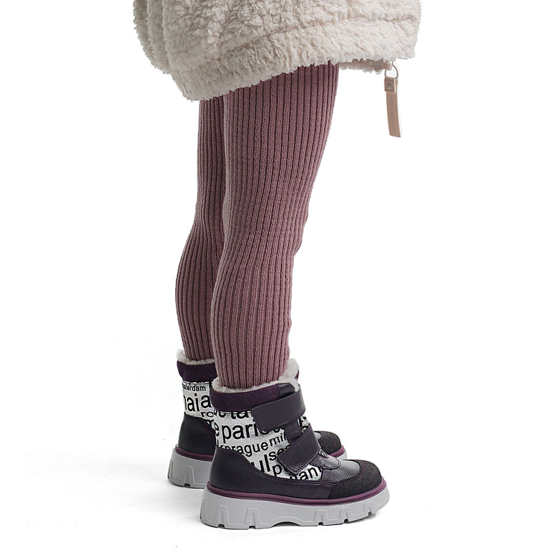 Ботинки малодетские, артикул 2111, цвет черничный купить в интернет-магазине Shoeslel с доставкой по России