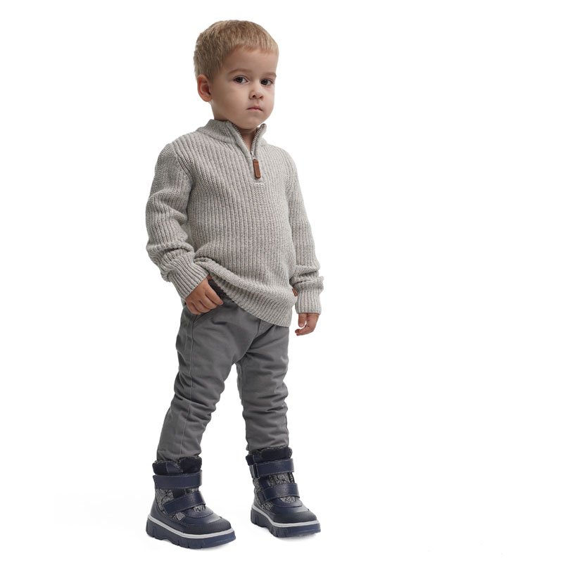 Ботинки малодетские, артикул 2111, цвет синий купить в интернет-магазине Shoeslel с доставкой по России