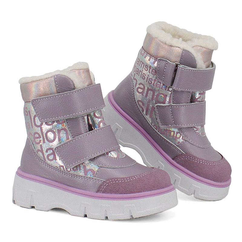 Ботинки малодетские, артикул 2111, цвет сиреневый купить в интернет-магазине Shoeslel с доставкой по России