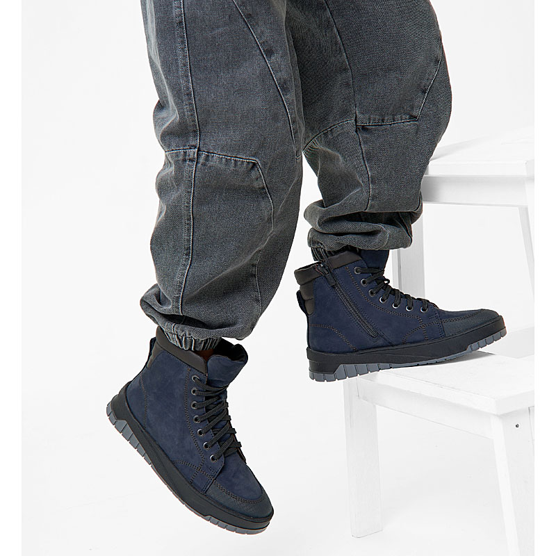Ботинки, артикул 2117, цвет синий купить в интернет-магазине Shoeslel с доставкой по России