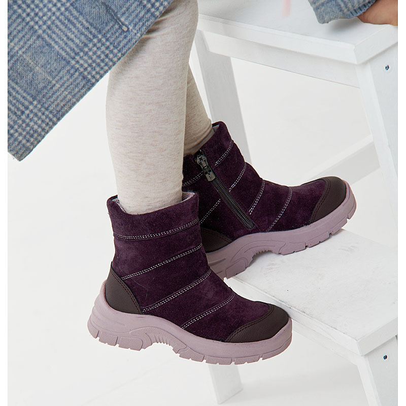 Полусапожки, артикул 2129, цвет черничный купить в интернет-магазине Shoeslel с доставкой по России