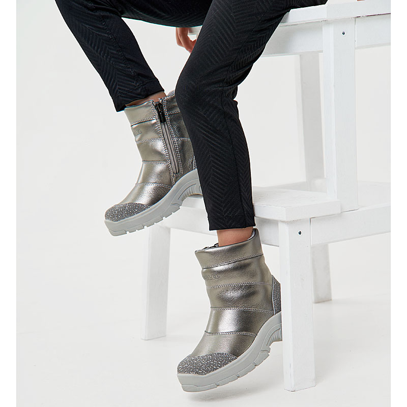 Полусапожки, артикул 2129, цвет серебристый купить в интернет-магазине Shoeslel с доставкой по России