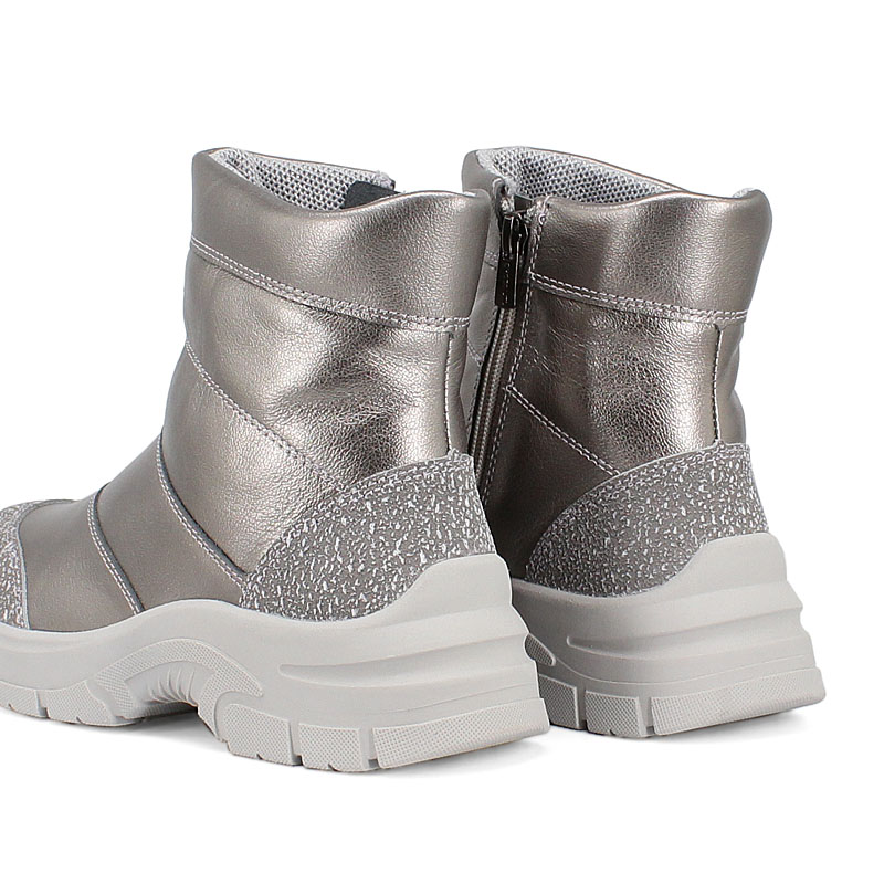 Полусапожки, артикул 2129, цвет серебристый купить в интернет-магазине Shoeslel с доставкой по России