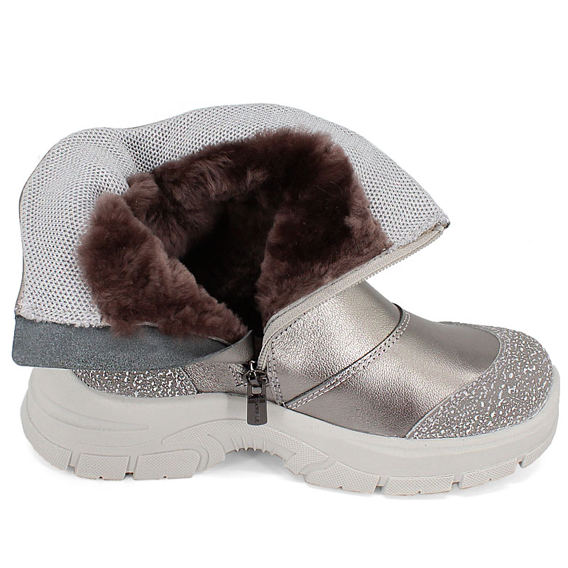 Полусапожки, артикул 2129, цвет серебристый купить в интернет-магазине Shoeslel с доставкой по России