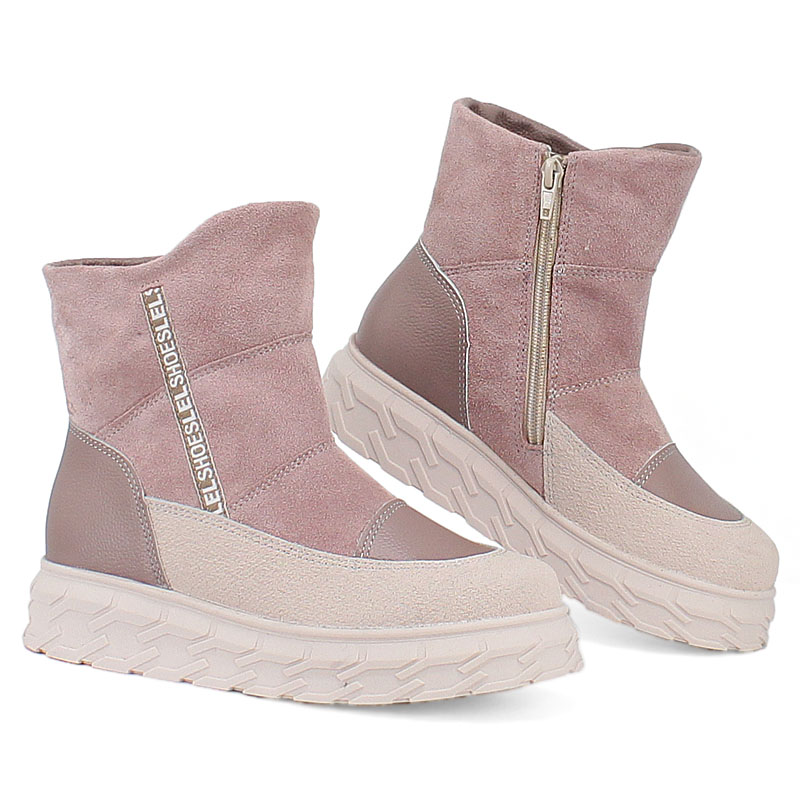 Сапожки, артикул 2135, цвет пыльно-розовый купить в интернет-магазине Shoeslel с доставкой по России