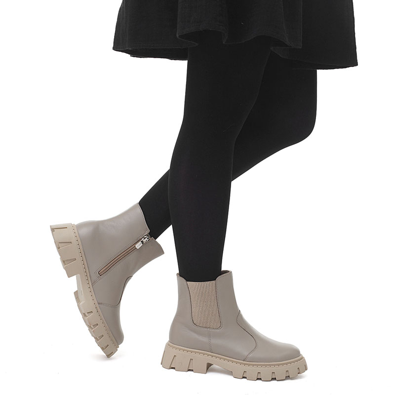 Ботинки, артикул 2137, цвет бежевый купить в интернет-магазине Shoeslel с доставкой по России