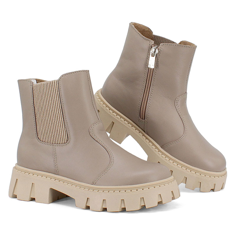 Ботинки, артикул 2137, цвет бежевый купить в интернет-магазине Shoeslel с доставкой по России