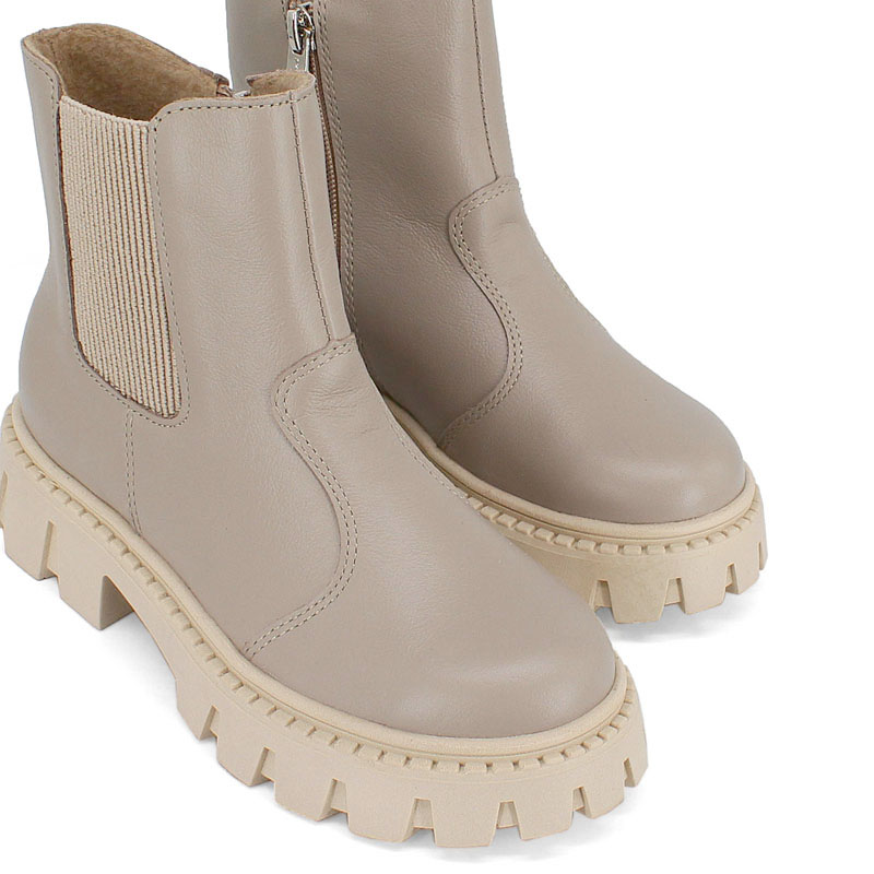 Ботинки, артикул 2137, цвет бежевый купить в интернет-магазине Shoeslel с доставкой по России