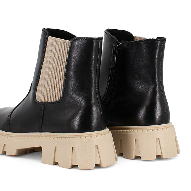 Ботинки, артикул 2137, цвет черно-бежевый купить в интернет-магазине Shoeslel с доставкой по России