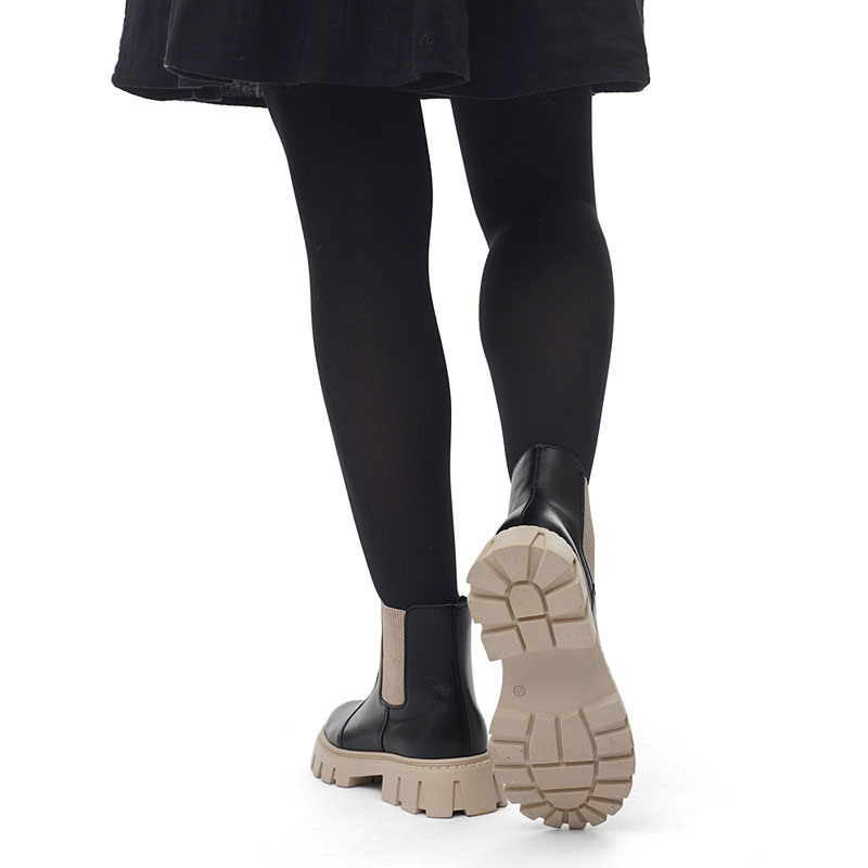 Ботинки, артикул 2137, цвет черно-бежевый купить в интернет-магазине Shoeslel с доставкой по России