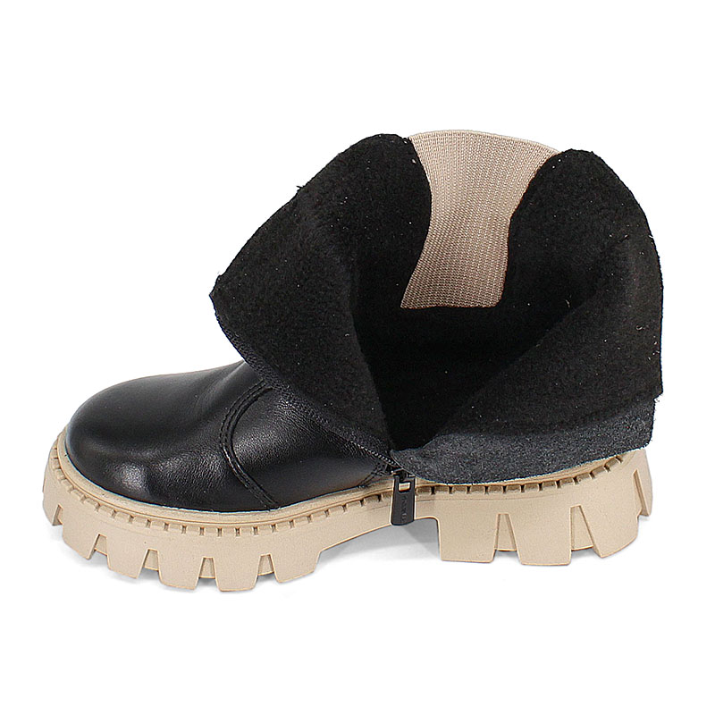 Ботинки, артикул 2137, цвет черно-бежевый купить в интернет-магазине Shoeslel с доставкой по России