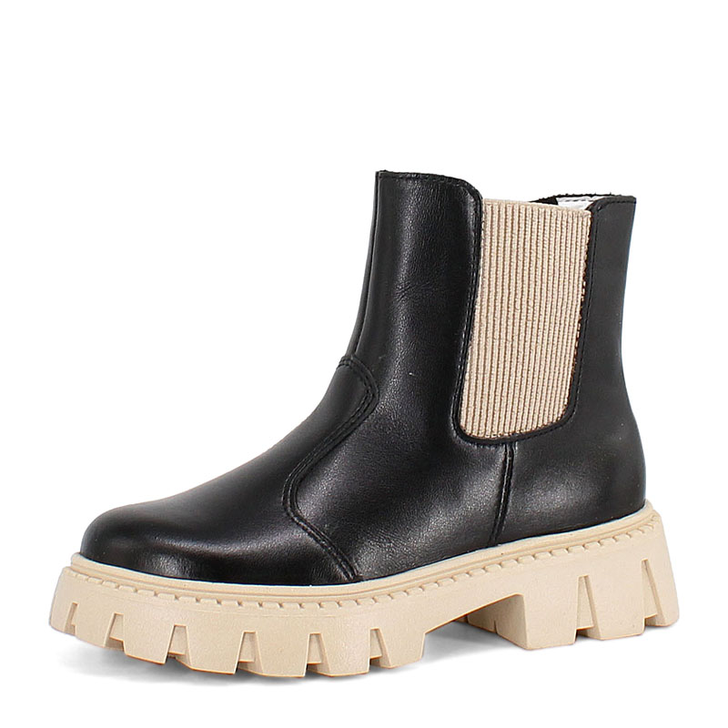 Ботинки, артикул 2137, цвет черно-бежевый купить в интернет-магазине Shoeslel с доставкой по России