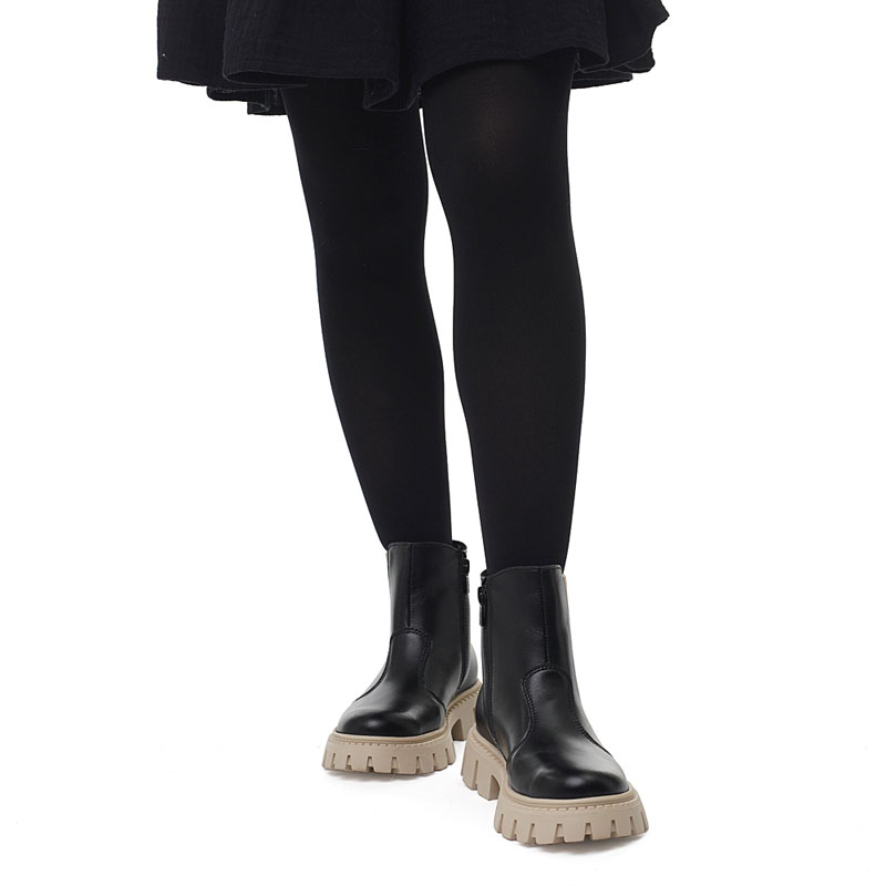 Ботинки, артикул 2137, цвет черно-бежевый купить в интернет-магазине Shoeslel с доставкой по России