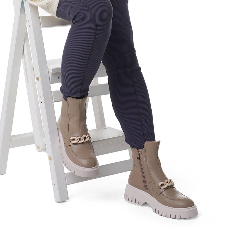 Ботинки, артикул 2138, цвет бежевый купить в интернет-магазине Shoeslel с доставкой по России