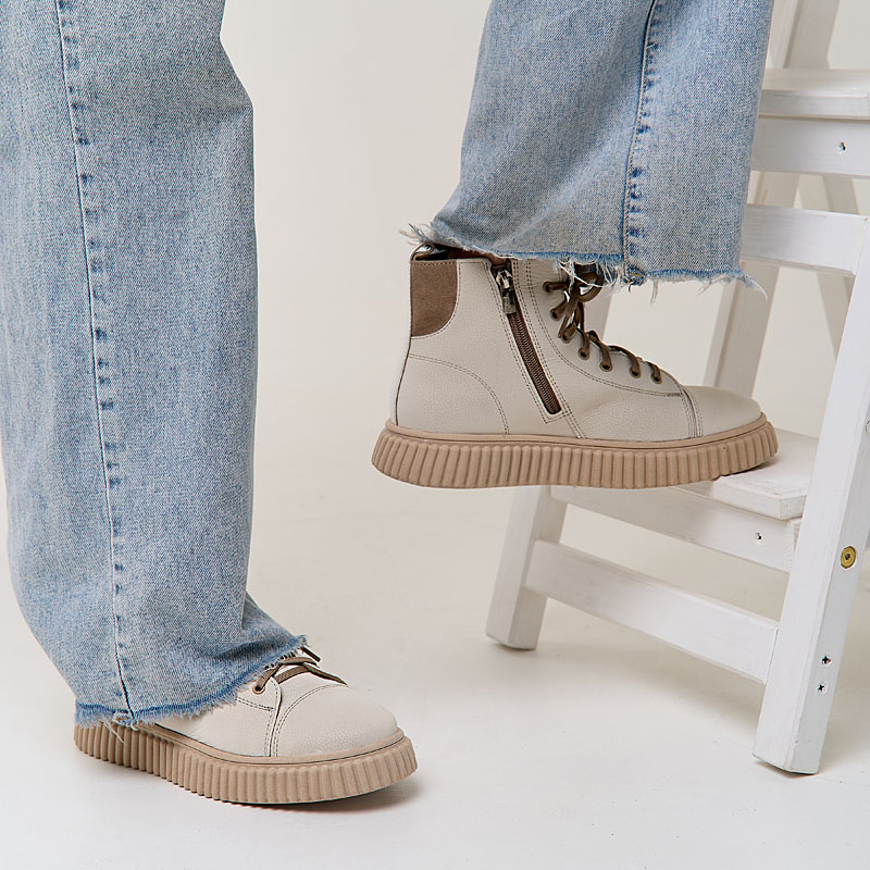 Ботинки, артикул 2141, цвет капучино купить в интернет-магазине Shoeslel с доставкой по России