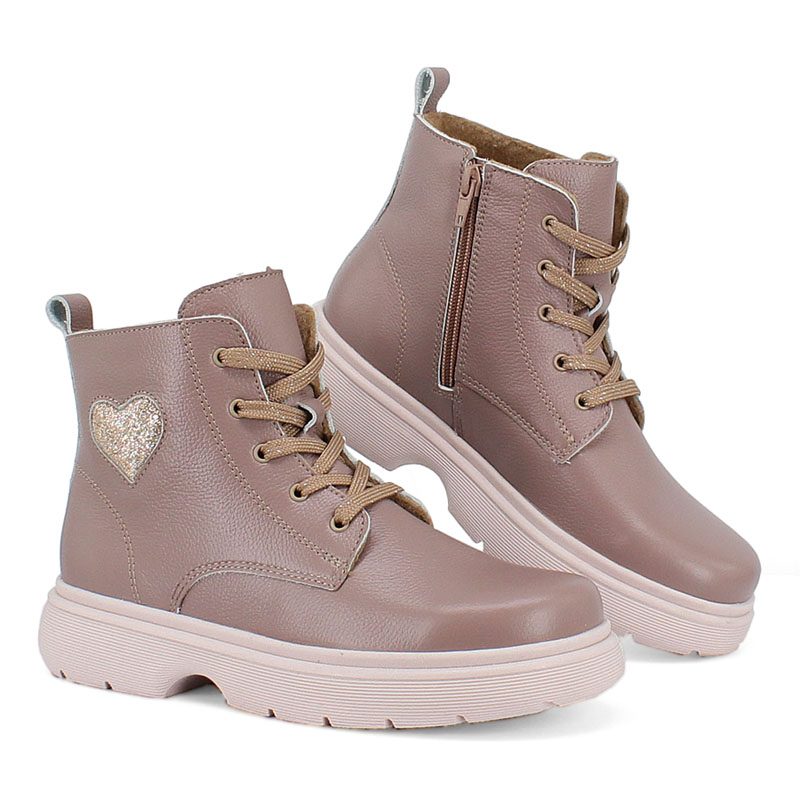Ботинки, артикул 2145, цвет пыльно-розовый купить в интернет-магазине Shoeslel с доставкой по России