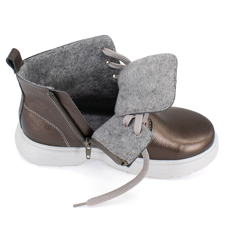 Ботинки, артикул 2145, цвет серебристый купить в интернет-магазине Shoeslel с доставкой по России