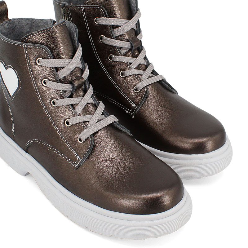 Ботинки, артикул 2145, цвет серебристый купить в интернет-магазине Shoeslel с доставкой по России