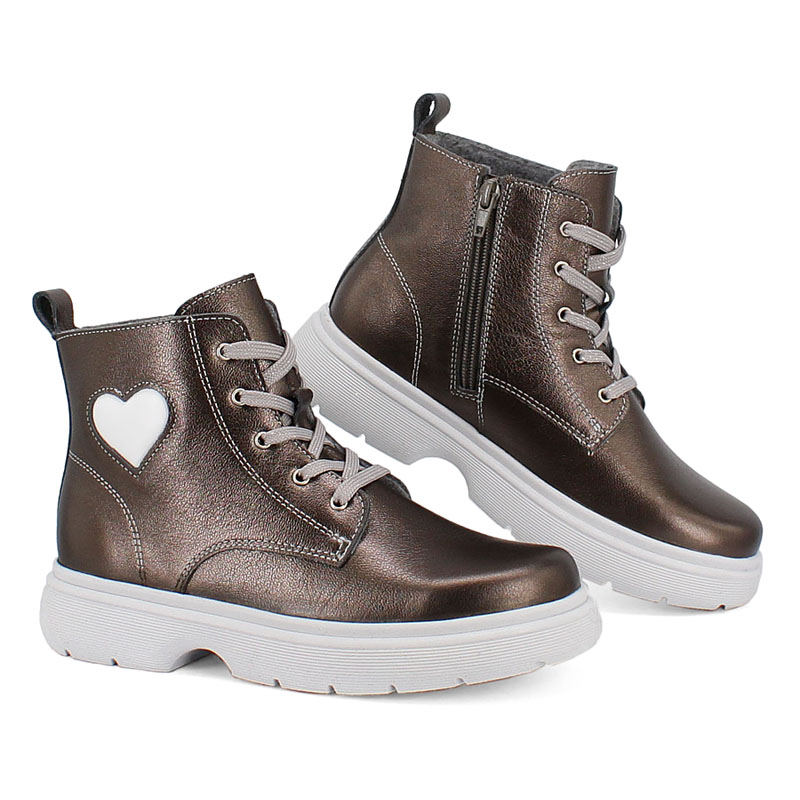 Ботинки, артикул 2145, цвет серебристый купить в интернет-магазине Shoeslel с доставкой по России