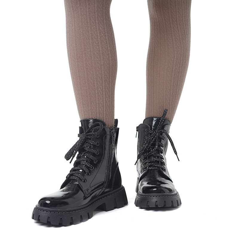 Ботинки, артикул 2152, цвет черный купить в интернет-магазине Shoeslel с доставкой по России