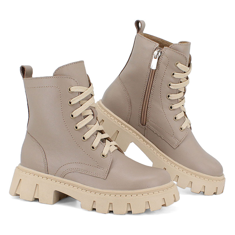 Ботинки, артикул 2152, цвет бежевый купить в интернет-магазине Shoeslel с доставкой по России