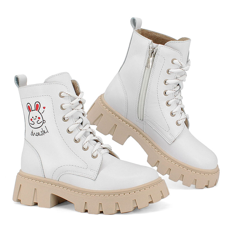 Ботинки, артикул 2152, цвет белый купить в интернет-магазине Shoeslel с доставкой по России