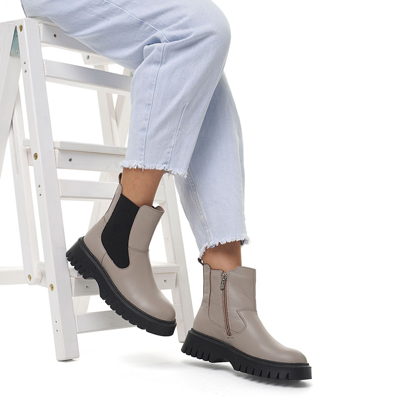 Ботинки, артикул 2153, цвет бежевый купить в интернет-магазине Shoeslel с доставкой по России