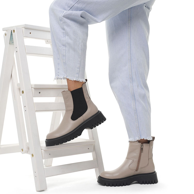 Ботинки, артикул 2153, цвет бежевый купить в интернет-магазине Shoeslel с доставкой по России