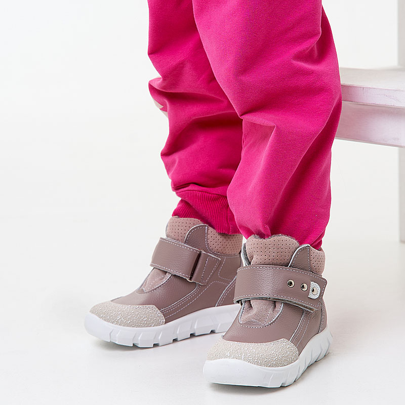 Ботинки малодетские, артикул 2156, цвет пыльно-розовый купить в интернет-магазине Shoeslel с доставкой по России