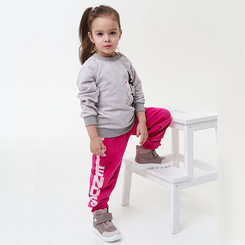 Ботинки малодетские, артикул 2156, цвет пыльно-розовый купить в интернет-магазине Shoeslel с доставкой по России